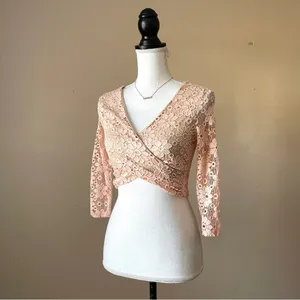 JASMINE | Pink Lace Crop Top Sz M thumbnail 5