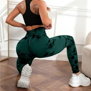 ⚠️ Clearance Women tie dye high waist Leggings Sports, yoga pants Seamless thumbnail 2