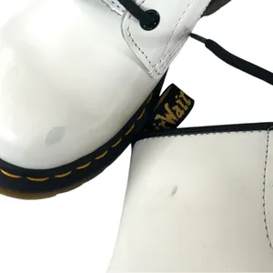 Like New Dr. Martens 1460 Smooth Leather Lace-Up Boots White Size 7 Retail $170 thumbnail 10