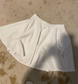 white cheer skirt with elastic band thumbnail 1