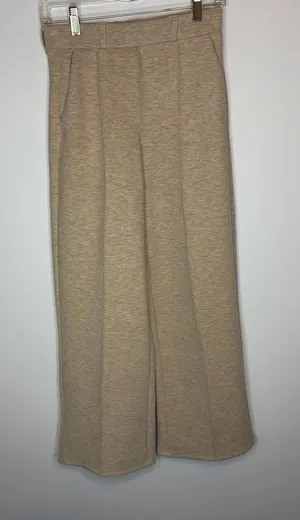 OGL Women Size Small Heather Beige High-Waisted Straight-Leg Pull-On Pants thumbnail 1