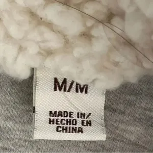 Weatherproof Vintage Fleece Faux Fur off White Blue Boho Soft ¼ Zip Jacket SZ M thumbnail 2