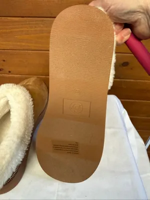 Joy Mangano Joy Glamorous Cozy Slippers with Orthotic Insole Sz 10 WIDE NWOT thumbnail 4