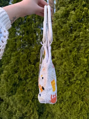 Beachy Beaded Bag White thumbnail 2