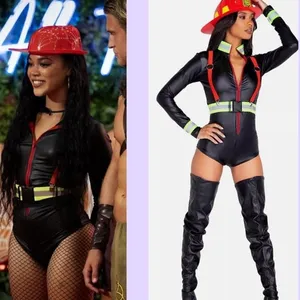 NEW Roma Hot Fire Woman Sexy Firefighter Halloween Costume Size Medium thumbnail 5