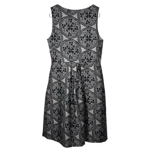 Eva Franco Silver Black‎ Metallic Medallion Brocade Fit Flare Dress Size 8 thumbnail 2