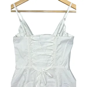 NWT Babyboo Sela Ivory Lace Up Corset Fit & Flare Mini Dress Womens Size S Small thumbnail 12