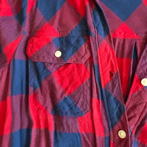 Gap‎ Womens Red Navy Buffalo Plaid Henley Tunic Top Long Sleeve Cotton Blend M thumbnail 3