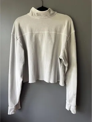 Life is Good Cropped Quarter-Zip Sweatshirt Mock Neck Pullover thumbnail 2