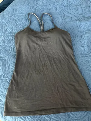 LULULEMON Power Y Tank Top Black Size 6 thumbnail 2
