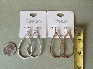 Avenue Zoe silver oval statement earrings  thumbnail 3