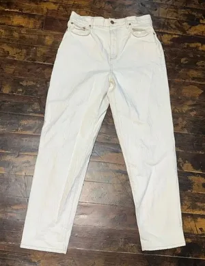 Loft high waist boyfriend relaxed 29/8 cream jeans thumbnail 1