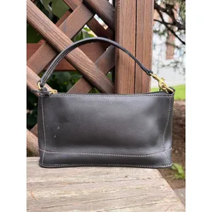 Vintage Coach 9311 Demi Baguette Dark Brown Leather Shoulder Bag USA Made thumbnail 2