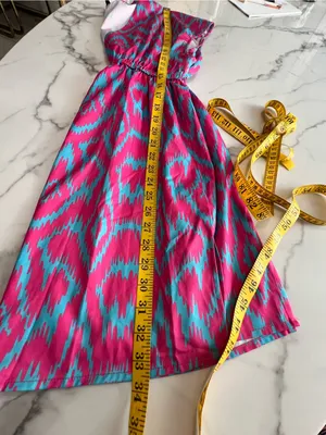 Cupshe Pink & Aqua V-Neck Elastic-Waist Beach Coverup thumbnail 9