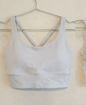 Lululemon Sports Bra Womens 4 Lavender Free to Be Serene Long Line Strappy Yoga thumbnail 1