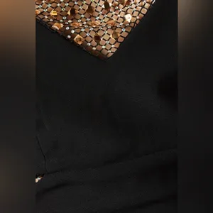 Elliatt Catherine Diamante Midi Dress Black Sleeveless Crystal Mesh Cocktail NWT thumbnail 5