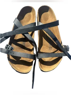 Birkenstock Daloa Womens Ankle Strap Black Birko Flor Sandals Size 39 8-8.5 thumbnail 3