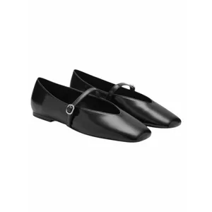 Mango Jewel Strap Glossy Mary Jane Ballet Flats Black Women Size 39/ 8.5 thumbnail 2