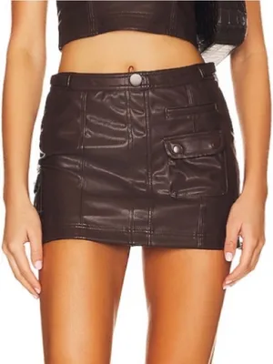 LPA Geronimo Faux Leather Mini Skirt XS thumbnail 11