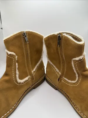 NWOT UGG Catica Chestnut Shearling Trim Suede Ankle Boots Size 8.5 EU 39.5 thumbnail 9