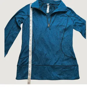 Lululemon Blue Black Static Print Half Zip Pullover Long Sleeve Top Size 4 thumbnail 5