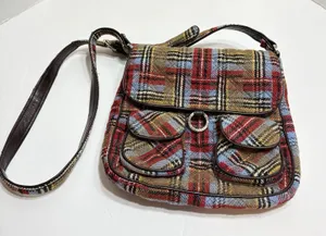 Vera Bradley Highland Plaid Crossbody/Shoulder Handbag Purse thumbnail 1