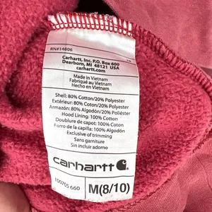Carhartt Clarksburg 1/4 Zip Hoodie Sweatshirt Medium Red Cozy Casual‎ Workwear thumbnail 7