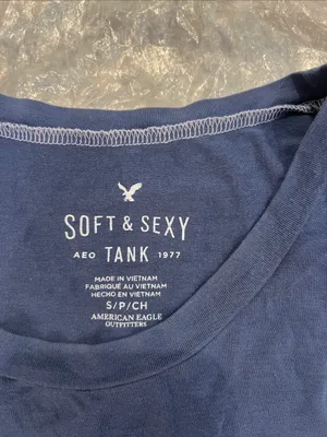 American Eagle Outfitters Navy Blue Soft and sexy tank size small. thumbnail 6