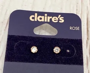Claire’s Rose Gold 18Kt Gold Plated Small Earrings thumbnail 2