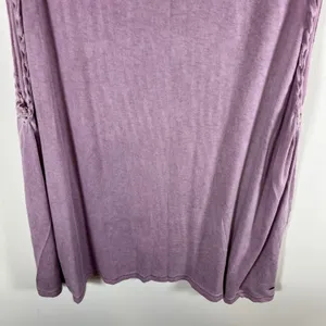 American Eagle Soft & Sexy Tank‎ Top Mauve Purple Braided Trim Sleeveless Large thumbnail 3