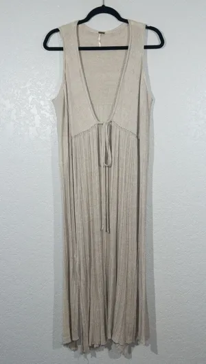 New Free People Beige Cloud Baja Escape Duster Cardigan Size Small thumbnail 2