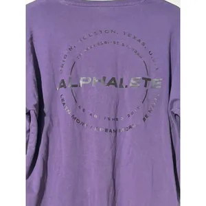 Alphalete Purple Long Sleeve Performance Shirt Medium Athletic Training Top thumbnail 3