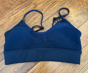 ALO Yoga Navy Seamless Sport Bralette thumbnail 1