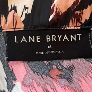 Lane Bryant Maxi Dress Faux Wrap Shawl Black Pink Floral Satin Women’s Size 18 thumbnail 13
