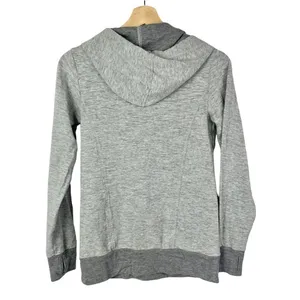 Lucy Light Gray Half Zip Pullover Hooded Sweatshirt‎ XS thumbnail 2
