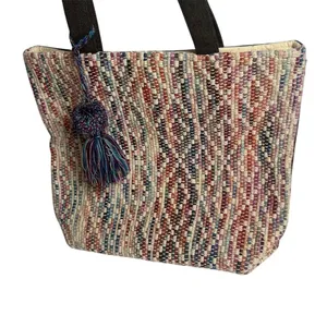 Ruggine Women's Multicolor Woven Fringe‎ Tote Bag Boho-Chic thumbnail 8