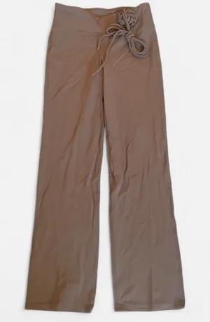 Halara Rosette Tie Wide Straight Yoga Pants Size Small Regular New thumbnail 1