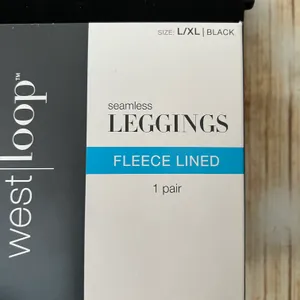 West Loop Women's Fleece Lined Leggings Black Size L-XL thumbnail 3