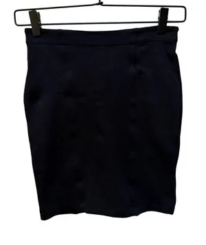 Alice + Olivia Black Mini Bodycon Skirt Size 0 Back Zip & Clasp Closure thumbnail 1