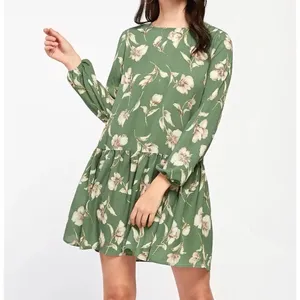 ✨HP✨Flower Print Lantern Sleeve Drop Waist Dress✨ thumbnail 2
