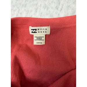 Billabong Womens Ribbed Tank Top Coral Red Sleeveless Crew Neck Size Small NWOT thumbnail 5