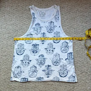 3/$15 LAST CHANCE! CHASER Hamsa Hand of Fatima Graphic Tank Top thumbnail 4
