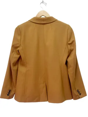 J. Crew Parke Blazer Sz 8P Camel Brown Wool Stretch One Button Career Jacket thumbnail 3