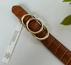 NWT A New Day Fashion Belt Faux Crocodile Pattern Gold Tone Buckle Sz medium thumbnail 1