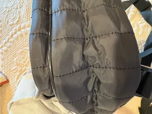 Reebok Women's Luna Quilted Mini Backpack with a detachable coin pouch in black thumbnail 9
