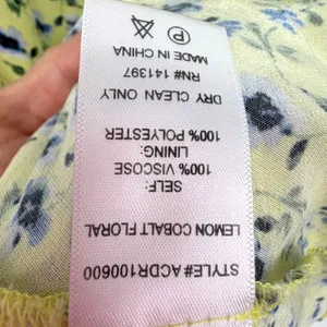 ASTR THE LABEL Chalet Floral‎ Mini Dress Women Medium Yellow Coquette Feminine thumbnail 8