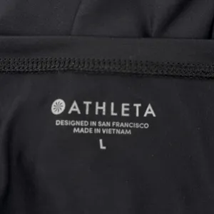 Athleta Mesh Around Tank Dress Black Sleeveless Shift Midi Mesh Hem‎ Size Large thumbnail 5