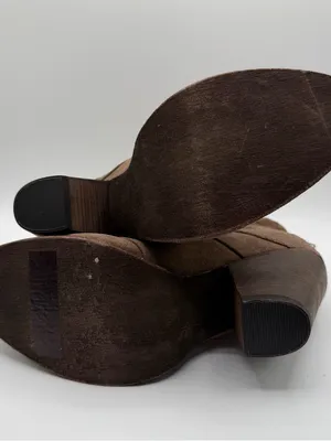 Steve Madden Arrena Brown Suede Ankle Boots 10M Slouchy Block Heel Back Zip thumbnail 6