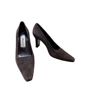Mezlan vintage women’s brown leather suede 3 inches heels/shoes size 8 M SKU 35 thumbnail 2