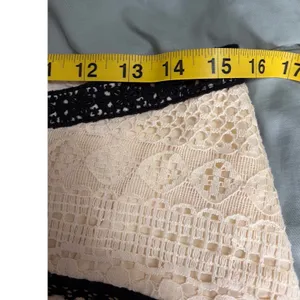 Free People Apple of Eye Lace Mini Skirt Tea Cream Black Trim Size‎ 10 thumbnail 7